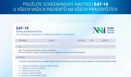 EAT-10: klinicky validovaný, na důkazech založený nástroj pro screening dysfagie